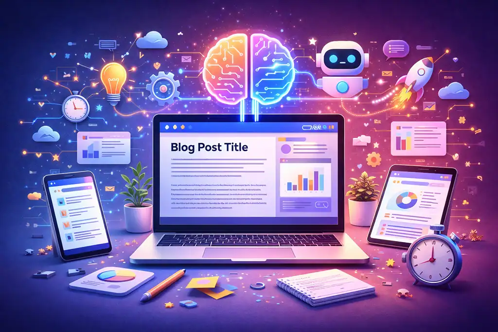 how to write blog posts faster using AI